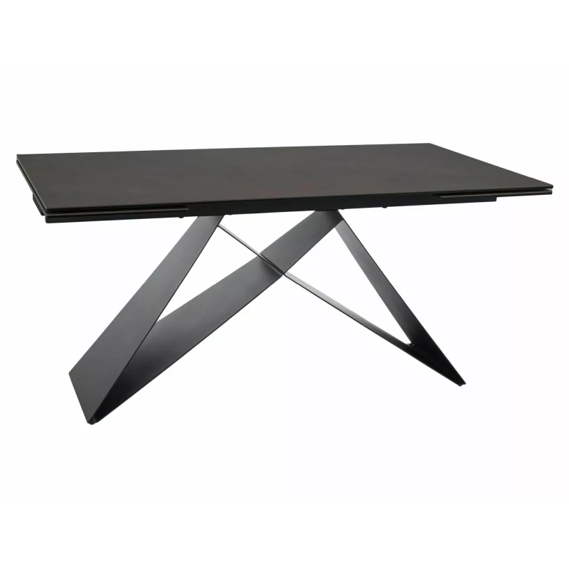 Rozkládací jídelní stůl 160(240)x90 VIDOR - hnědý / černý