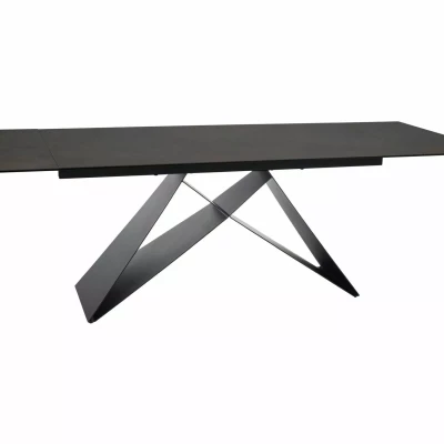 Rozkládací jídelní stůl 160(240)x90 VIDOR - hnědý / černý