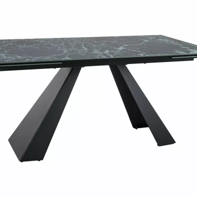 Rozkládací jídelní stůl 160(240)x90 GEDEON - tmavě modrý / černý