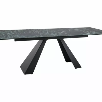 Rozkládací jídelní stůl 160(240)x90 GEDEON - tmavě modrý / černý