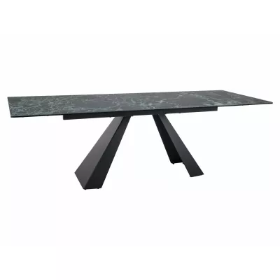 Rozkládací jídelní stůl 160(240)x90 GEDEON - tmavě modrý / černý