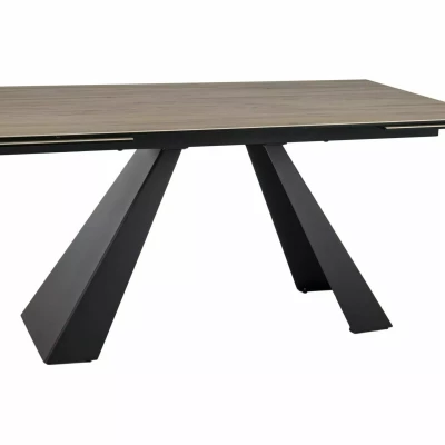 Rozkládací jídelní stůl 160(240)x90 GEDEON - světle hnědý / černý