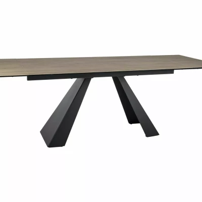 Rozkládací jídelní stůl 160(240)x90 GEDEON - světle hnědý / černý