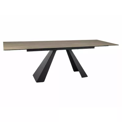 Rozkládací jídelní stůl 160(240)x90 GEDEON - světle hnědý / černý