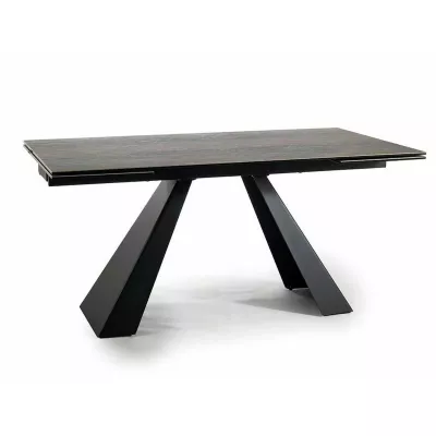 Rozkládací jídelní stůl 160(240)x90 GEDEON - hnědý / černý