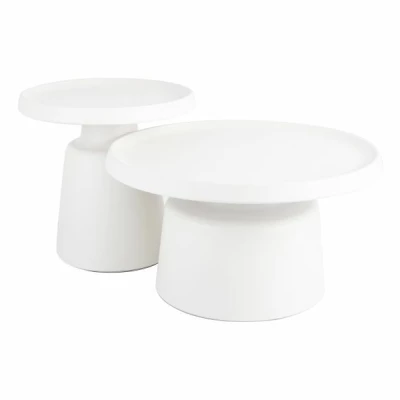 Set konferenčních stolků LUCIEN - světle šedý