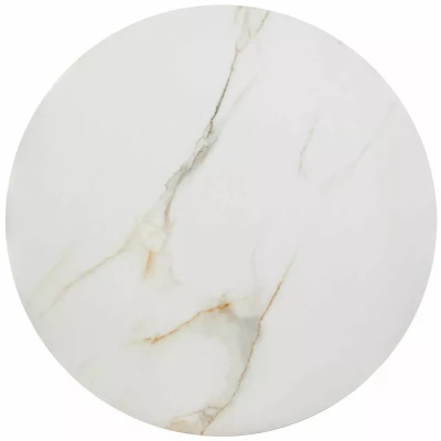 Set konferenčních stolků JONES 60 - bílý / zlatý