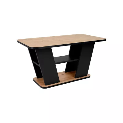 Konferenční stůl 90x50 OLEFIR - dub wotan / tmavě hnědý