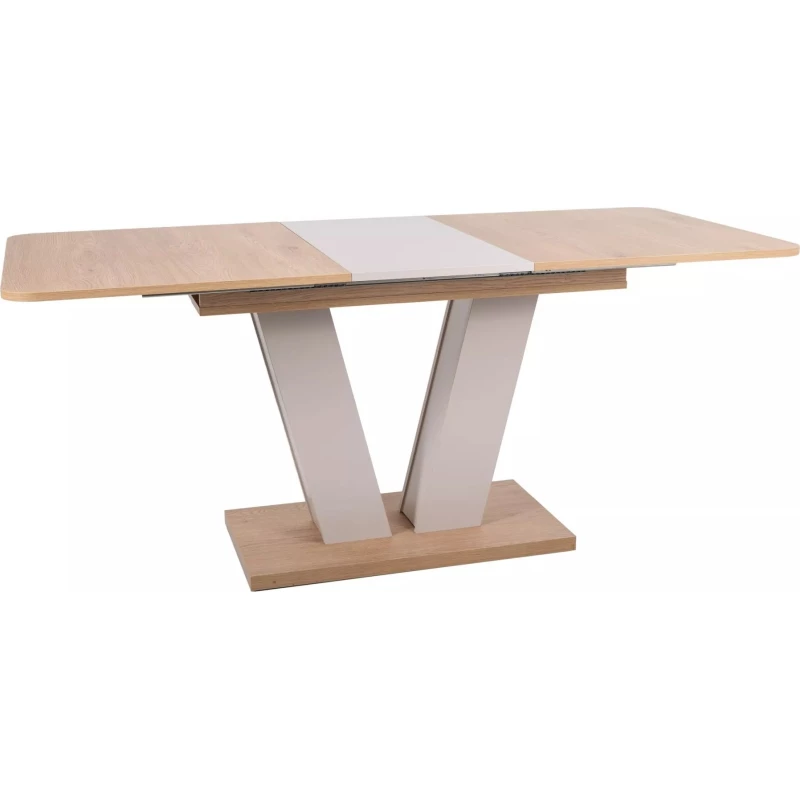 Rozkládací jídelní stůl 136(176)x80 OLEFIR - dub / kašmír