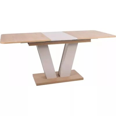 Rozkládací jídelní stůl 136(176)x80 OLEFIR - dub / kašmír