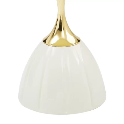 Odkládací stolek SANJAR - bílý / zlatý