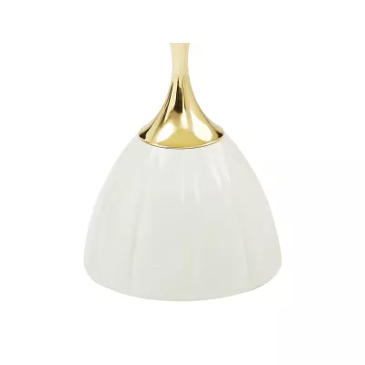 Odkládací stolek SANJAR - bílý / zlatý