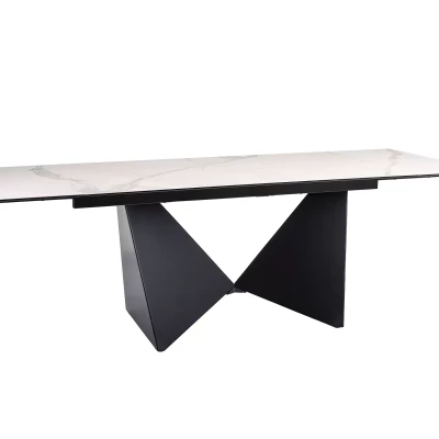 Rozkládací jídelní stůl 160(240)x90 LUDMAR - šedý / černý