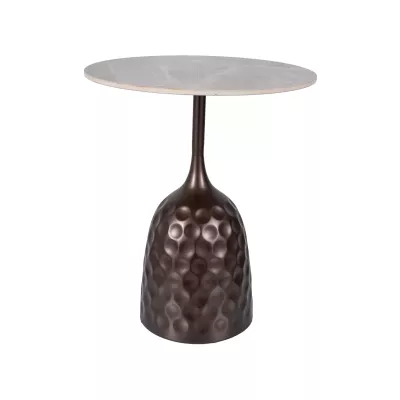 Kulatý konferenční stolek ARENS - šedý / hnědý