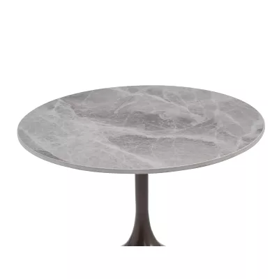 Kulatý konferenční stolek ARENS - šedý / hnědý