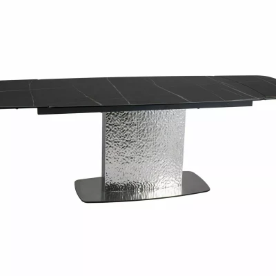 Designový rozkládací stůl 160(240)x90 RENIS - černý / stříbrný