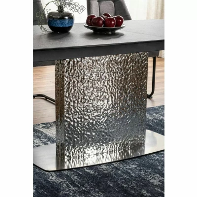 Designový rozkládací stůl 160(240)x90 RENIS - černý / stříbrný