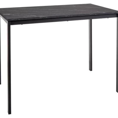 Jídelní stůl 100x60 ERION - černý mramor / černý