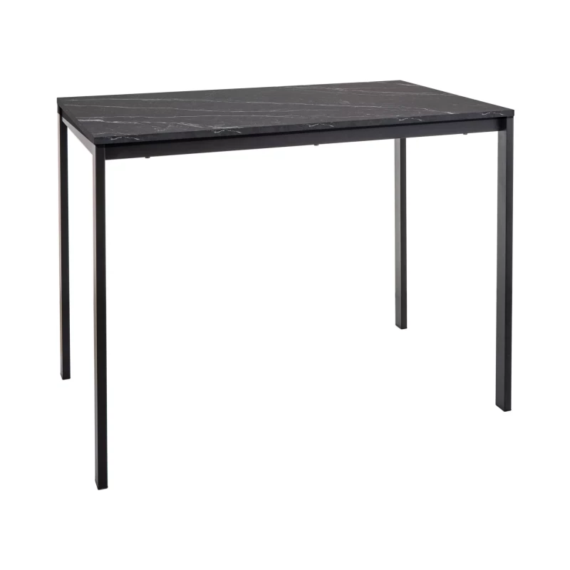 Jídelní stůl 100x60 ERION - černý mramor / černý