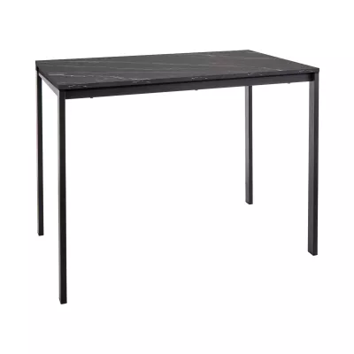 Jídelní stůl 100x60 ERION - černý mramor / černý