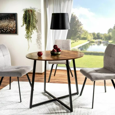 Jídelní stůl 90 SABIN - hnědý / černý