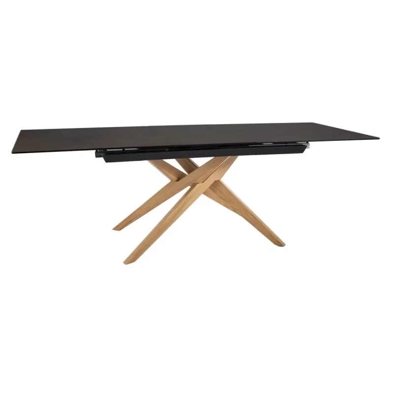 Rozkládací jídelní stůl 180(230)x90 AHMED - dub / tmavě hnědý matný