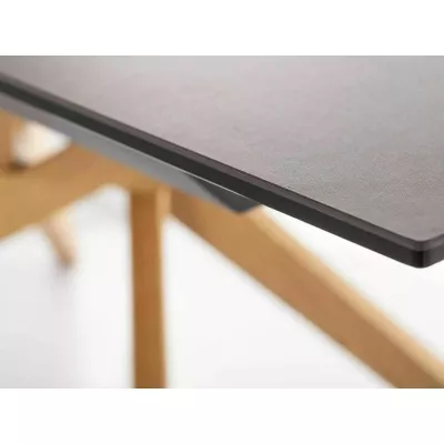 Rozkládací jídelní stůl 180(230)x90 AHMED - dub / tmavě hnědý matný