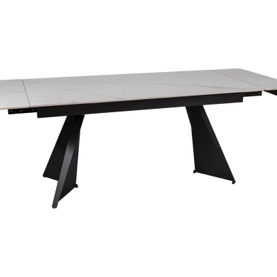 Jídelní rozkládací stůl 160(220)x90 EMAL - bílý / černý