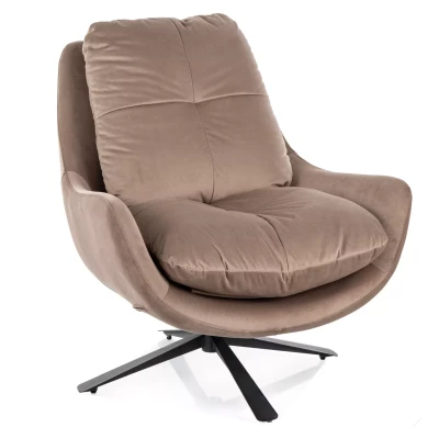 Otočné čalouněné křeslo TALON - tmavě béžové