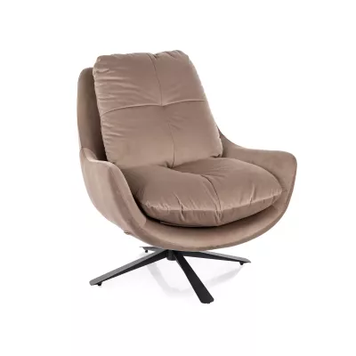 Otočné čalouněné křeslo TALON - tmavě béžové