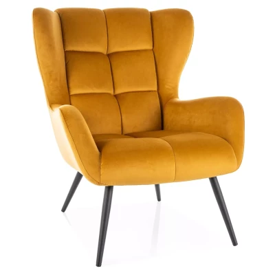 Čalouněné křeslo GANY - hořčicové