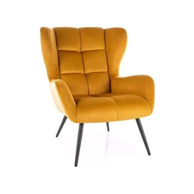 Čalouněné křeslo GANY - hořčicové