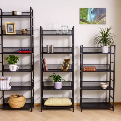 Policový regál JAMIL 3 - černý