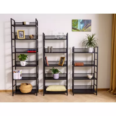 Policový regál JAMIL 2 - černý