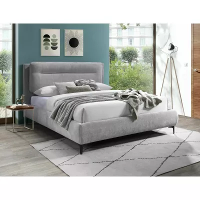 Manželská čalouněná postel 160x200 GISELE - šedá / černá