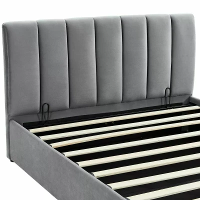 Čalouněná jednolůžková postel 90x200 VIZMA - šedá