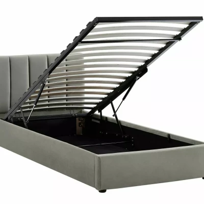 Čalouněná jednolůžková postel 90x200 VIZMA - šedá