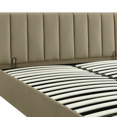 Čalouněná manželská postel 160x200 VIZMA - béžová