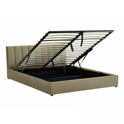 Čalouněná manželská postel 140x200 VIZMA - béžová