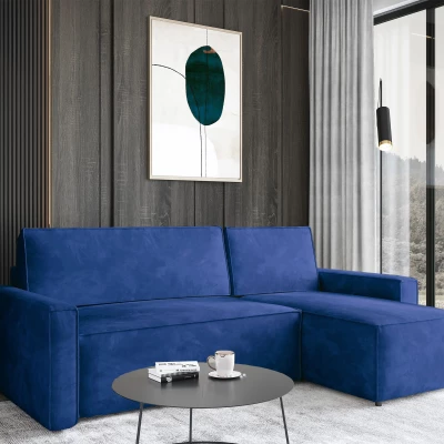 Rohová rozkládací sedačka FADELA - námořnícká modrá, pravý roh