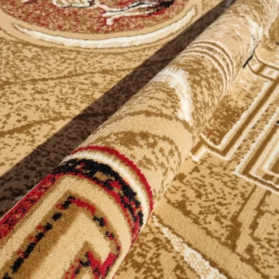 Vzorovaný koberec 160x220 cm LUKEN - červený / béžový