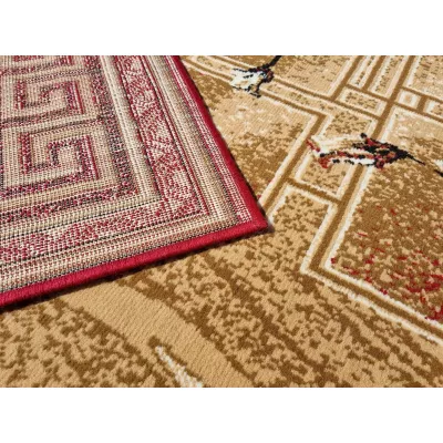 Vzorovaný koberec 180x250 cm LUKEN - červený / béžový