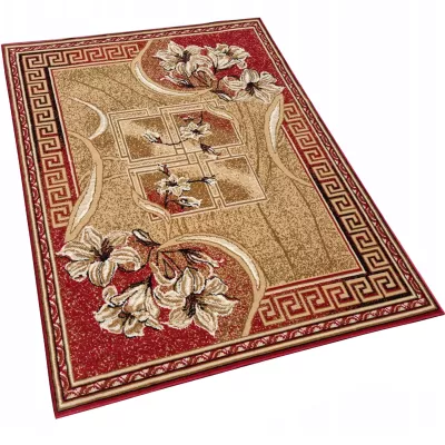 Vzorovaný koberec 180x250 cm LUKEN - červený / béžový