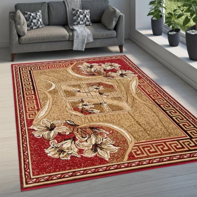 Vzorovaný koberec 250x350 cm LUKEN - červený / béžový