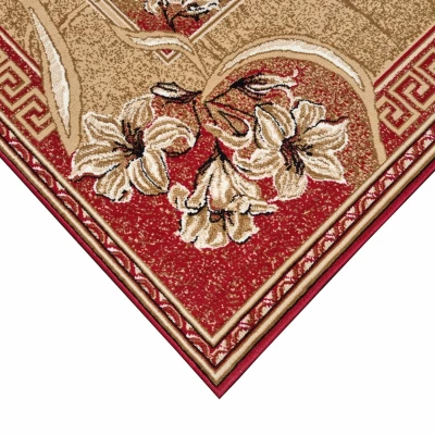 Vzorovaný koberec 250x350 cm LUKEN - červený / béžový