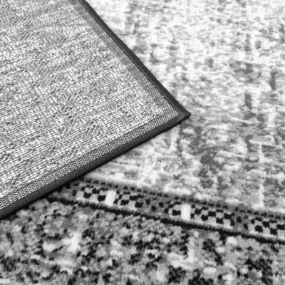 Geometrický kusový koberec 50x90 cm LUKEN - šedý