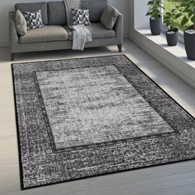 Geometrický kusový koberec 50x90 cm LUKEN - šedý