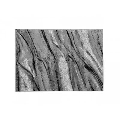 Obdélníkový koberece 50x90 cm LUKEN - šedý / černý