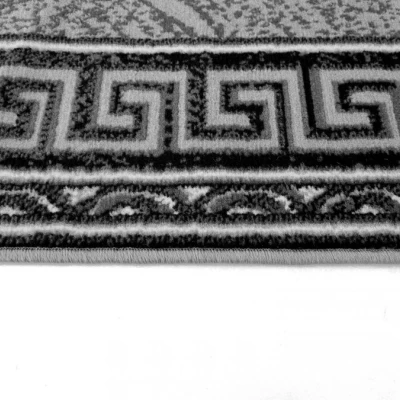 Vzorovaný koberec 50x90 cm LUKEN - šedý / černý