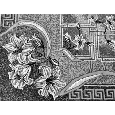 Vzorovaný koberec 50x90 cm LUKEN - šedý / černý